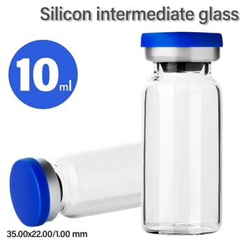 Stikliniai buteliukai su savaime gyjančia injekcine anga, su aliuminio plastikiniu dangteliu, sandariais tuščiais buteliukais (10ML 12PCS)