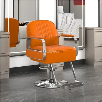 Stilistas Profesionalios kirpyklos kėdės Ergonomiška oda Prabangios besisukančios kėdės Kirpyklos Įranga MQ50BC