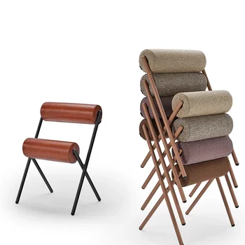 sukraunama kūrybinė kėdė Namų ūkis Minimalistinė moderni meninė svetainė Interneto įžymybė Minkštas krepšys Valgomojo kėdė