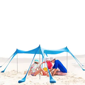Sun Shelter Pop Up Beach Shade Canopy Tent Travel Beach Skėtis su laikymo krepšiu Nešiojamos lauko palapinės nuo saulės žvejybai kempinge