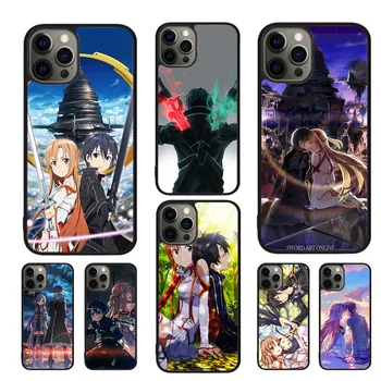 Sword Art Online Yuuki Asuna Kirito telefono dėklas, skirtas iPhone SE2020 15 14 11 12 13 Pro XR XS MAX 7 8 Plus SE coque Cover Shell