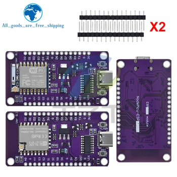 TZT 1PCS C tipo USB Nodemcu Lua ESP8266 kūrimo plokštės serijinis belaidis WiFi CH340 ESP-07/07S modulis Arduino