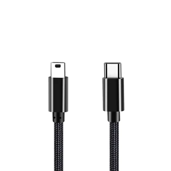 Universal Type-C to Mini USB jungties kabelio greito įkrovimo laido duomenų sinchronizavimo linija