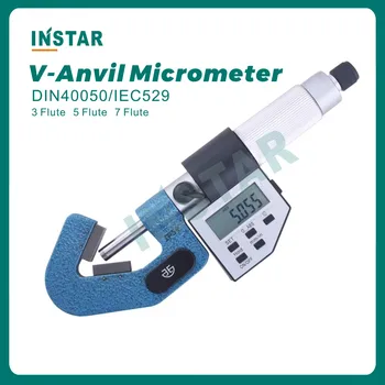 V-Anvil mikrometras Elektroninis 1-15mm, 5-20mm, 5-25mm, 20-35mm, 35-50mm, 50-65mm DIN40050/IEC529 Pramoninė kokybė 0.001mm