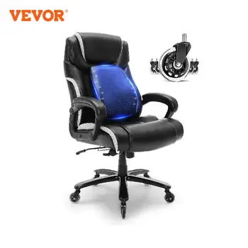 VEVOR Heavy Duty Executive Office Chair su pažangiausia reguliuojama juosmens atrama Aukštos nugaros PU odinė ergonomiška biuro kėdė