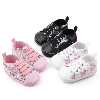 Vienaragio drobiniai batai naujagimiui Gimimo neslystantys batai kūdikiui Nuo 0 iki 18 mėnesių Klasikiniai sportbačiai vaikams Vaikščiojimo batai