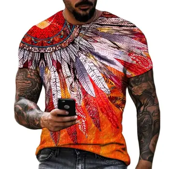 Vintažiniai personalizuoti vyriški 3D spausdinti punk stiliaus marškinėliai trumpomis rankovėmis ypač dideli viršutiniai marškinėliai Vyriški