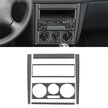 VW Golf 4 MK4 1999-2004 Soft Carbon Fiber Center Control CD oro kondicionieriaus radijo skydelio rėmo dangtelio apdailos keitimas