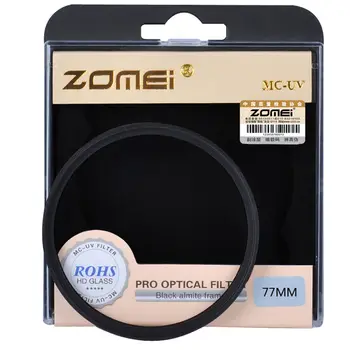Zomei UV MCUV filtro objektyvo apsauga U-HD Ultra Slim 18 sluoksnių daugiasluoksnė, skirta Canon Nikon Sony fotoaparato objektyvui 49/52/55/58/62/67/72