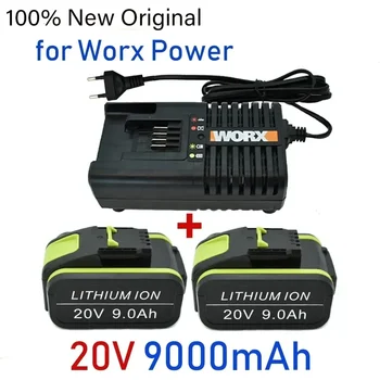 Įkraunama ličio baterija WORX 20V 9Ah elektrinio įrankio WA3551 WA3553 WX390 WX176 WX178 WX386 WX678 keitimas su įkrovikliu