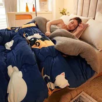 Šilta stora antklodė Kašmyras Dviguba guodėjų lova Žieminė sutirštinta guodėjų antklodė Dviveidė aksominė antklodė Čiužinys Antklodė